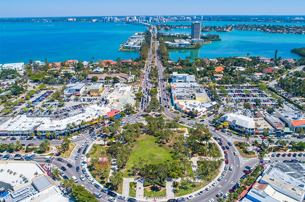 Aerial of St. Armands Circle