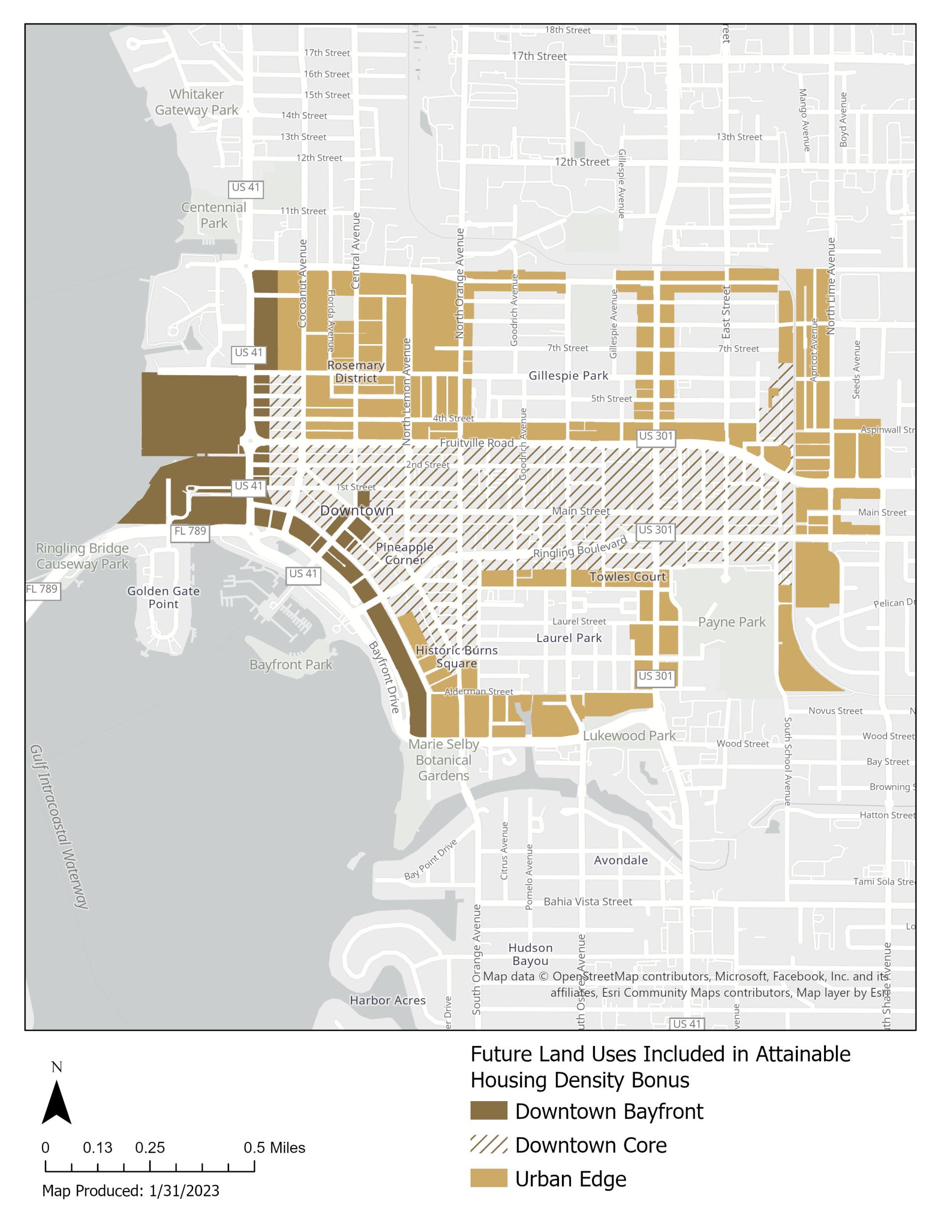 FLU Downtown Notice Map