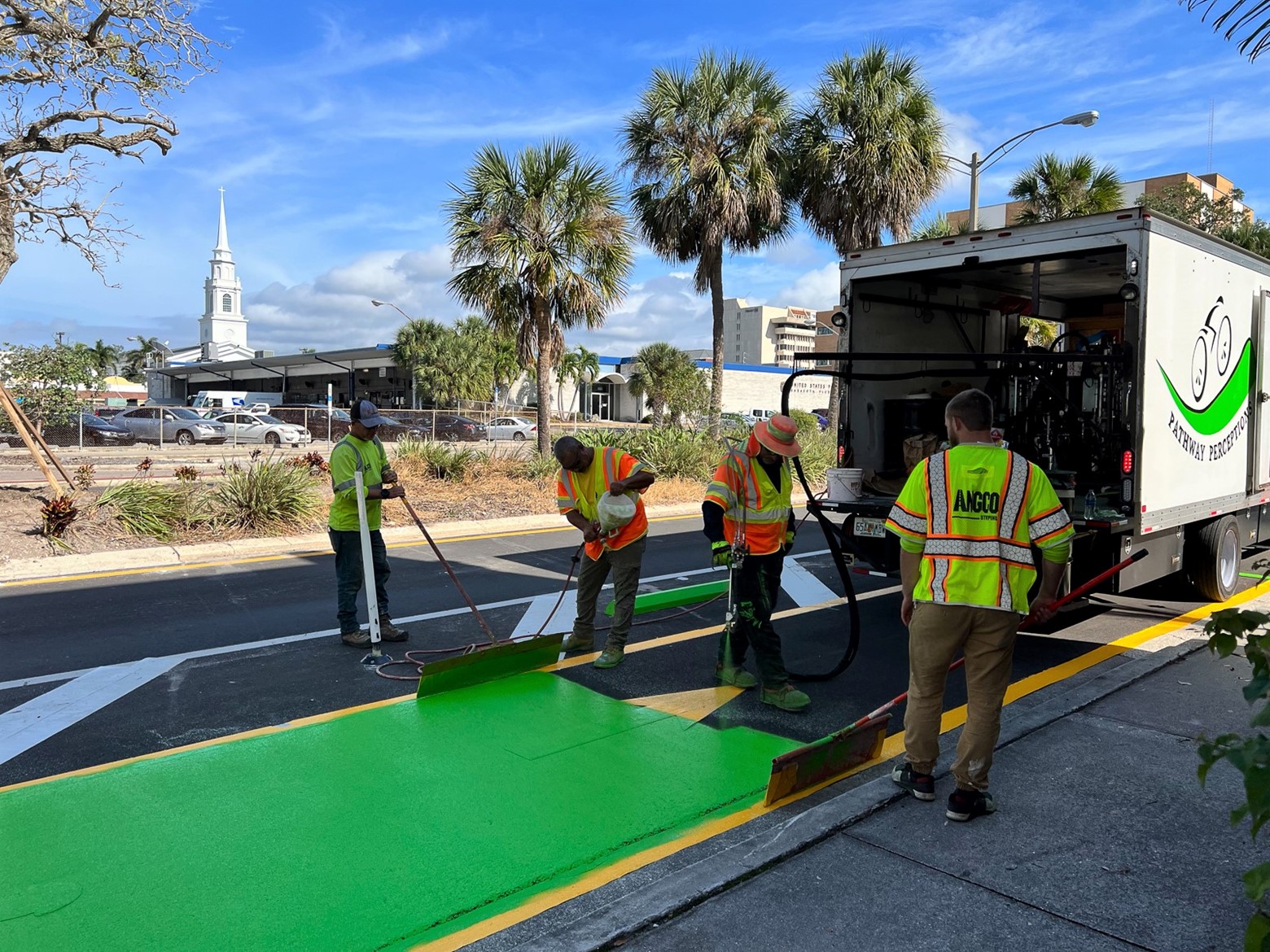 Ringling Trail Crew at Work Painting