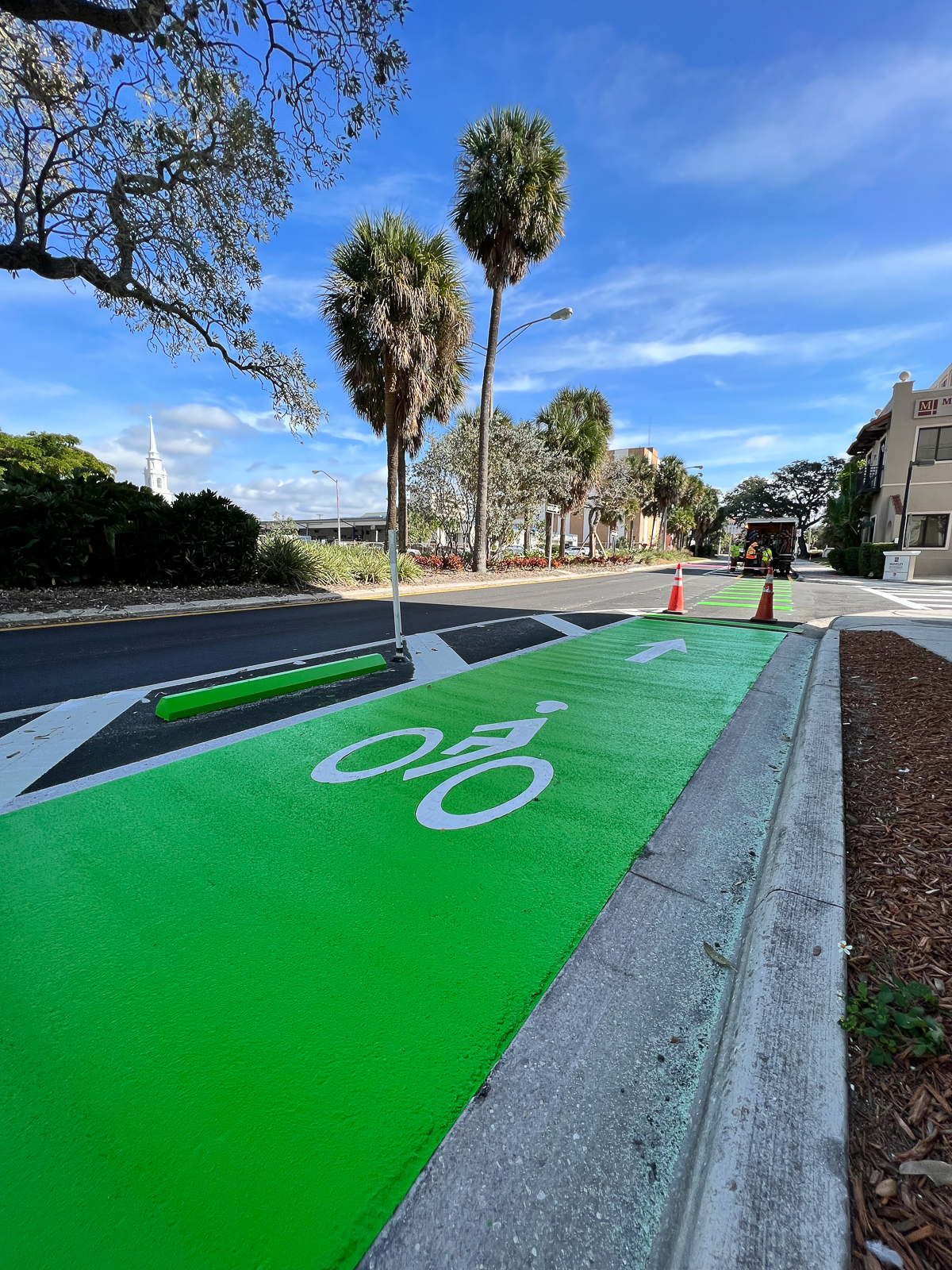 Ringling Trail Painted Bike Lane 1